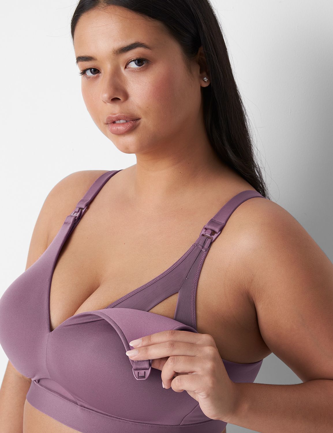 Nursing Bra Women's Full Cup Lightly Lined Plunge Underwire