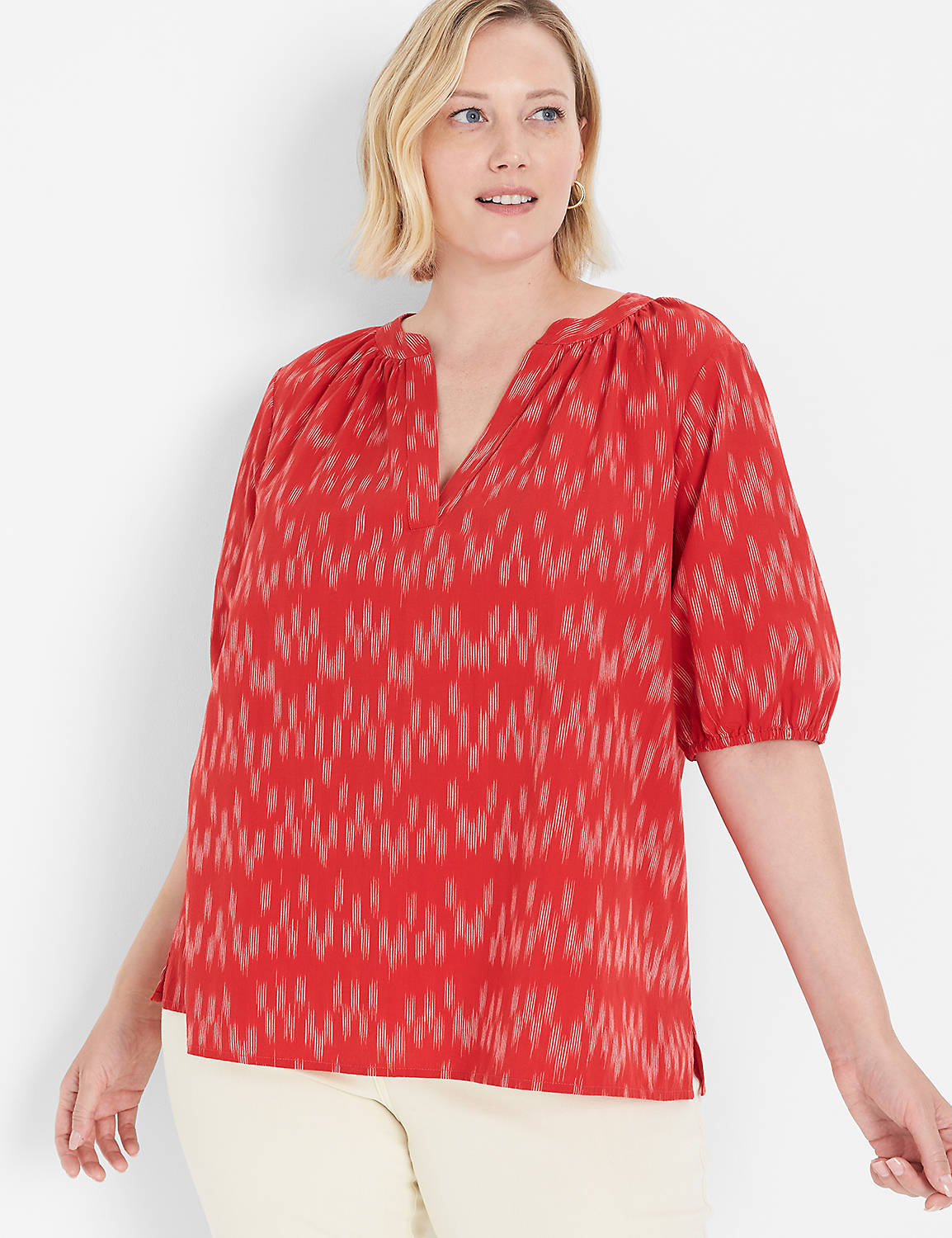 Classic Short Sleeve Popover Ikat 1 Product Image 1