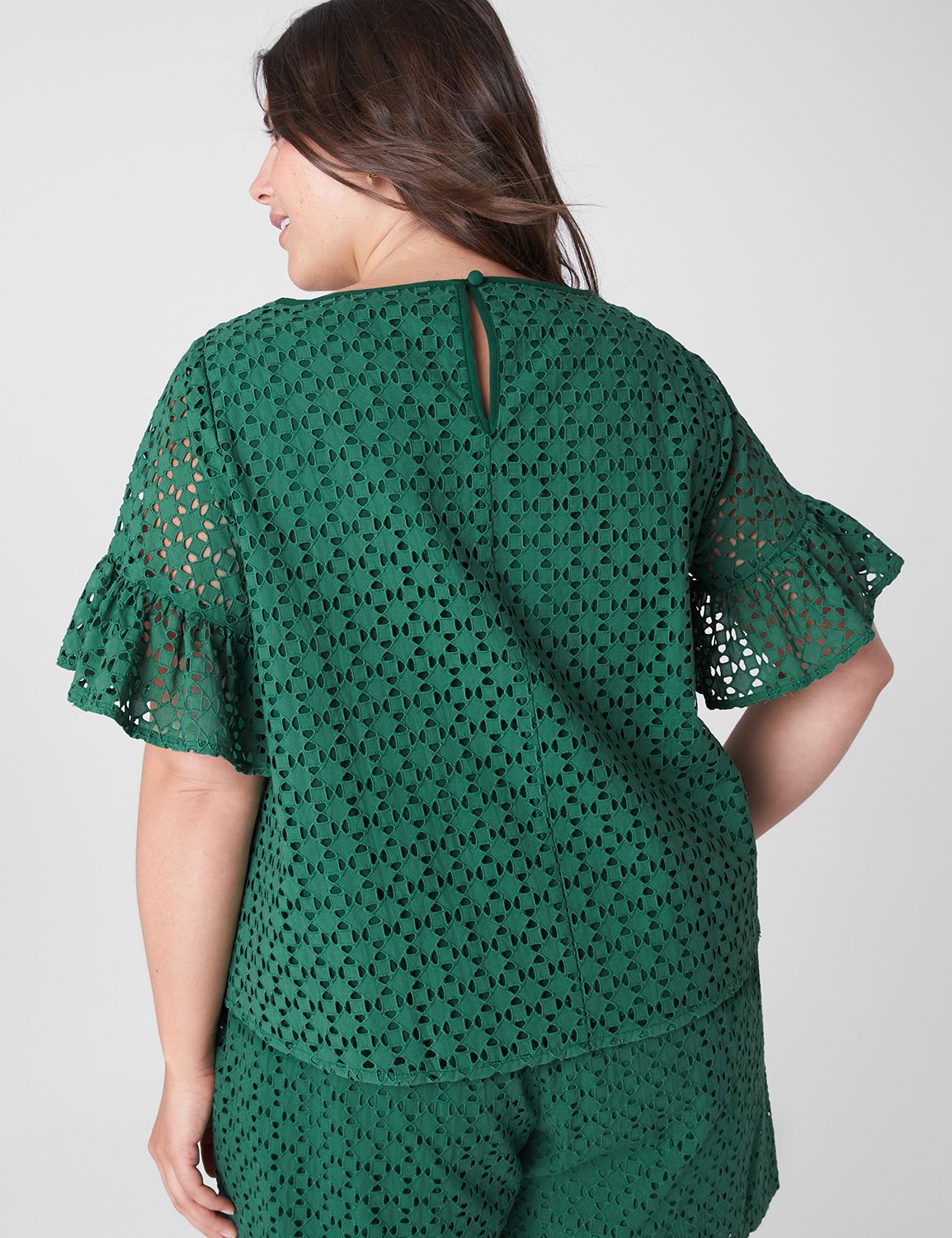 Yara Eyelet Lace-Up Crop Top