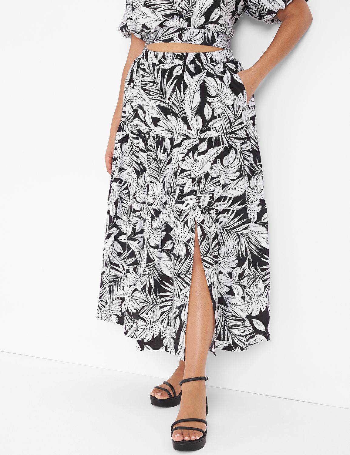 PONTI ZEBRA JACQUARD LAYERED SKIRT | www.stickiesbar.com