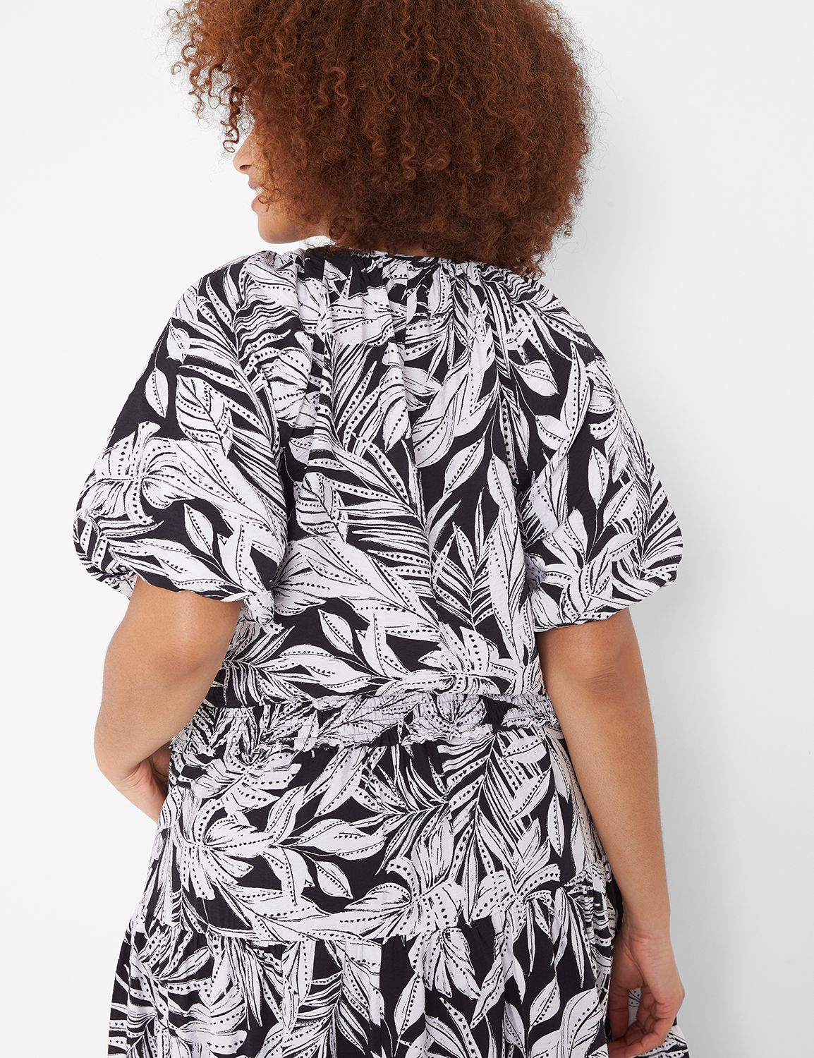Crop Balloon-Sleeve Top | LaneBryant