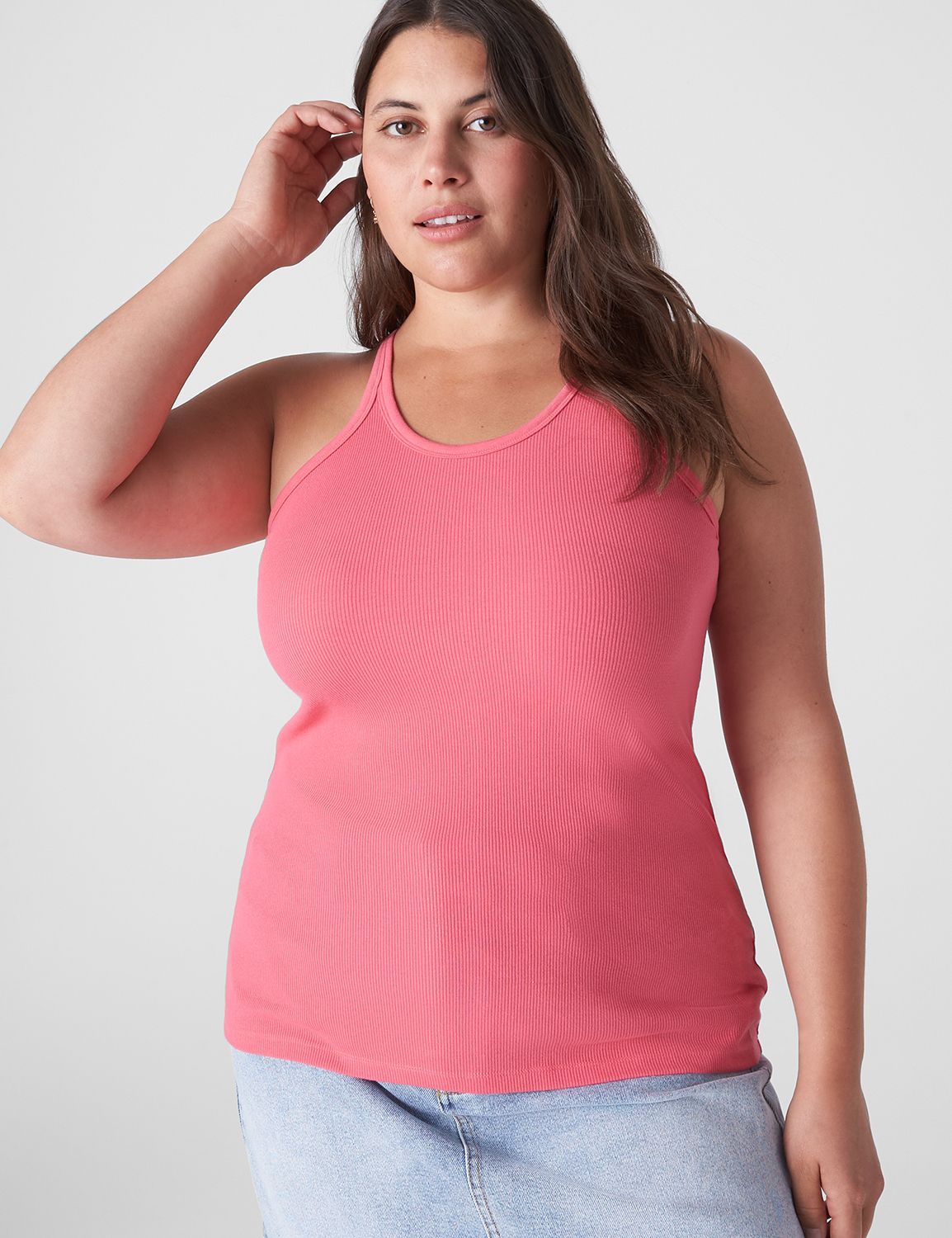 Scoop Neck Tank With Built-in Bra