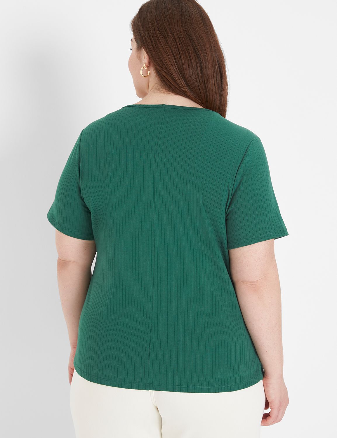 Classic Short Sleeve Tie Front Soli | LaneBryant