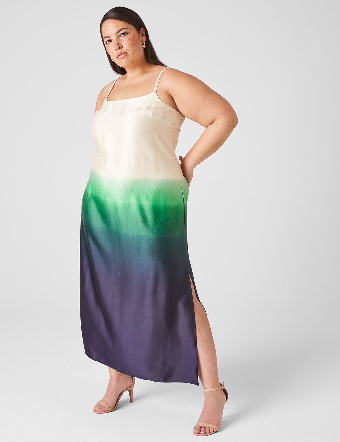Sleeveless Scoop Neck Cami Slip Dre Product Image 1