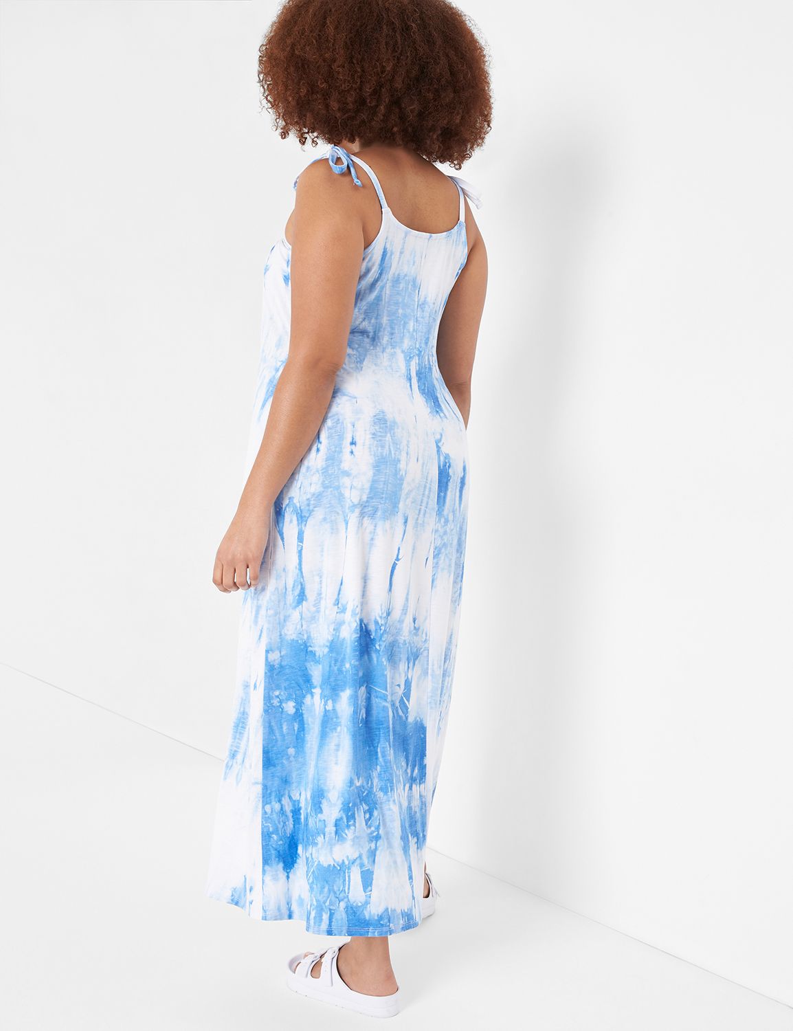 knee length dresses for ladies Women's Silk Dress | Tie-Dye Wrap Slip Maxi Dress | Anna Kosturova