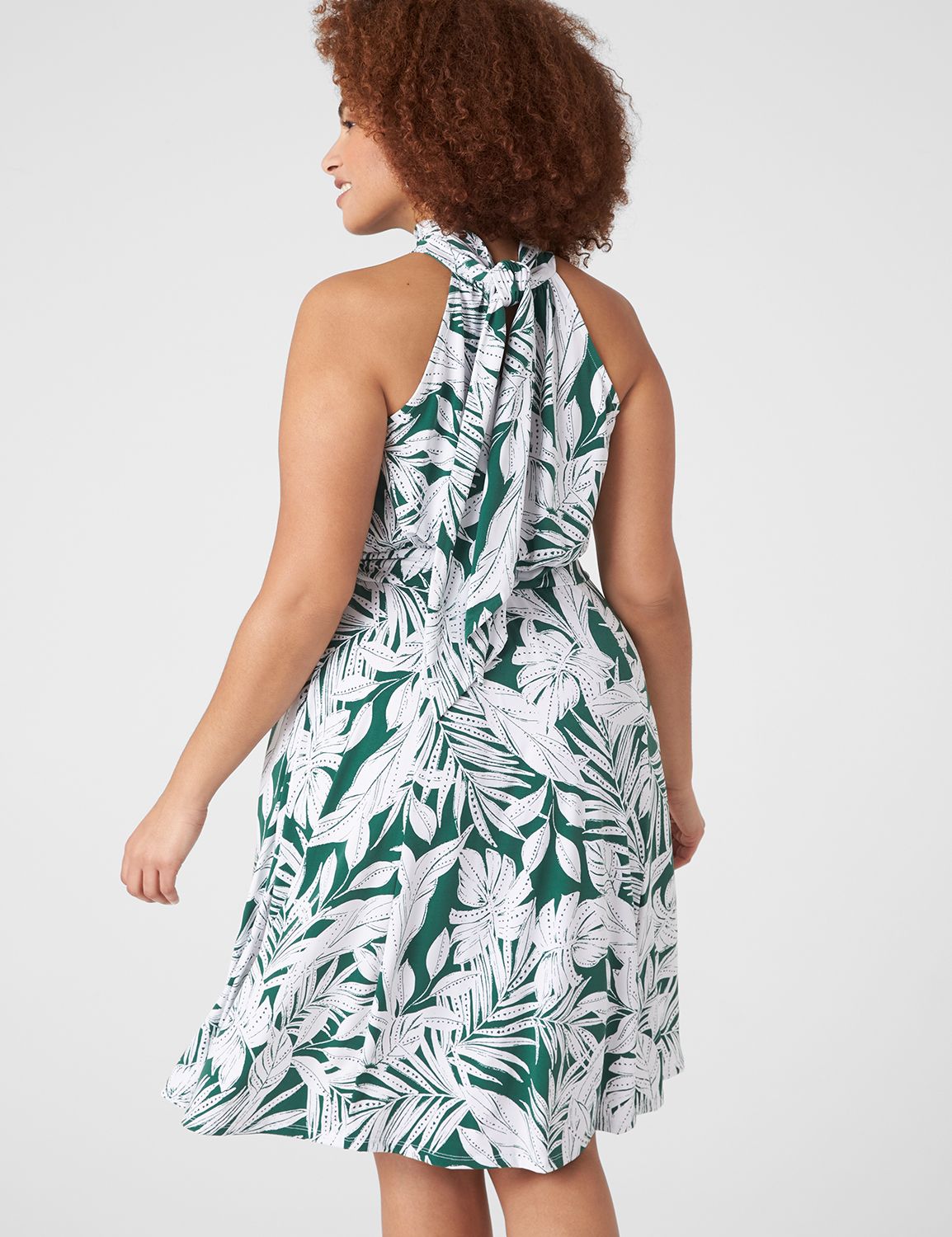 Sleeveless Halter Tie Neck Aline Dr Product Image 2