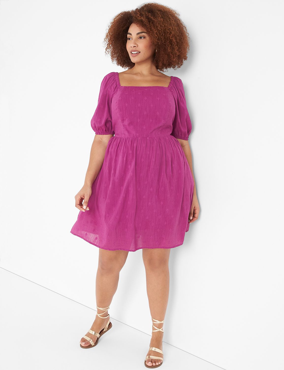 Square-Neck Princess Bodice Dress | LaneBryant