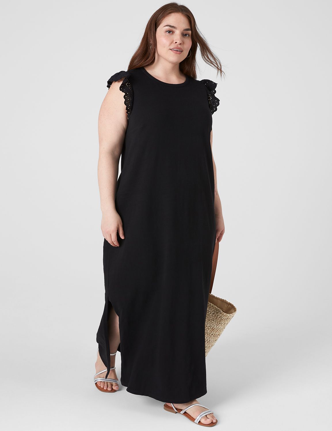 Crochet Sleeve Maxi Dress LaneBryant