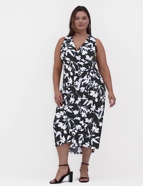 Wrap tie Sleeveless Dress 1133597 LaneBryant