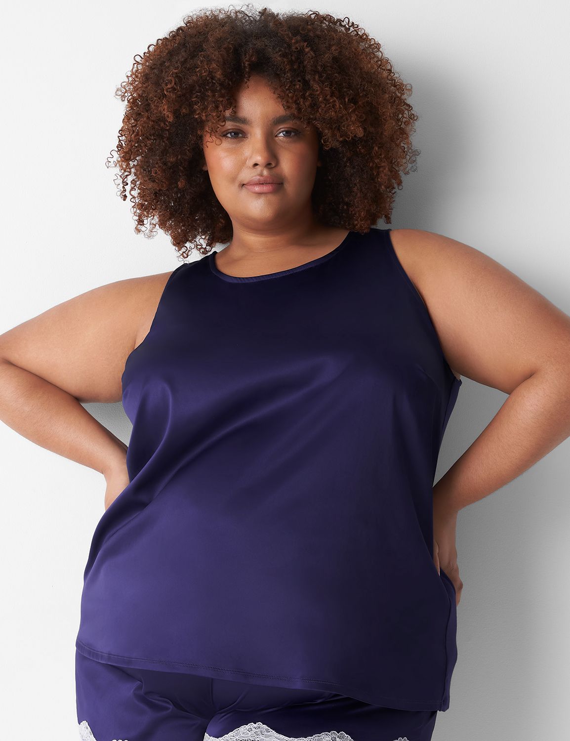 Drapey Rib Tank F | LaneBryant