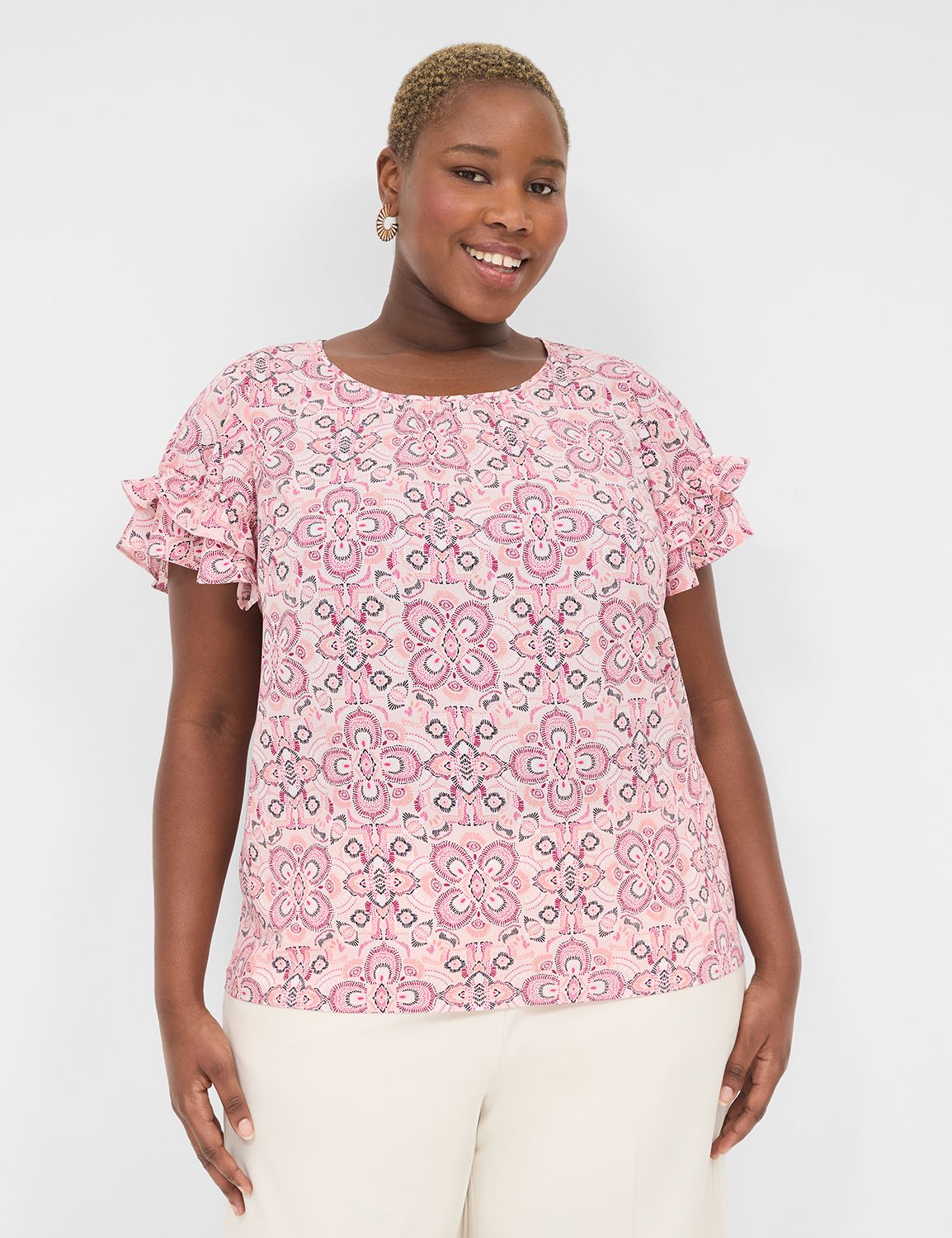 Plus size pink dressy tops hotsell