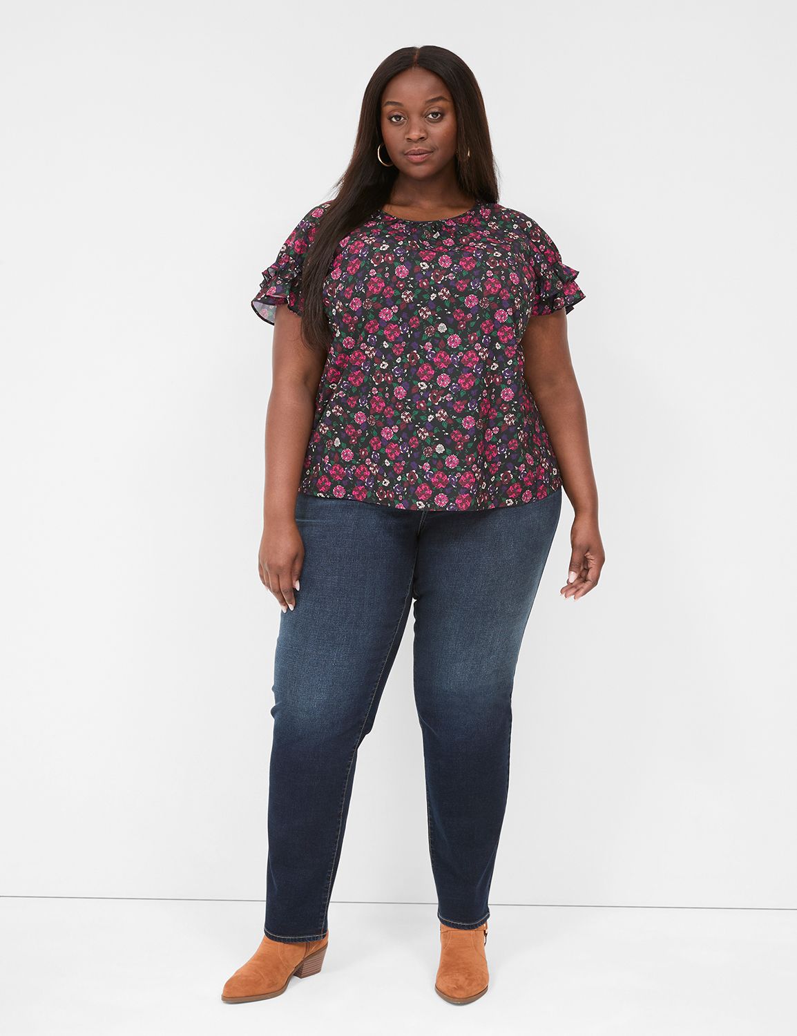 Classic Short Sleeve Flutter Crew N Product Image 3