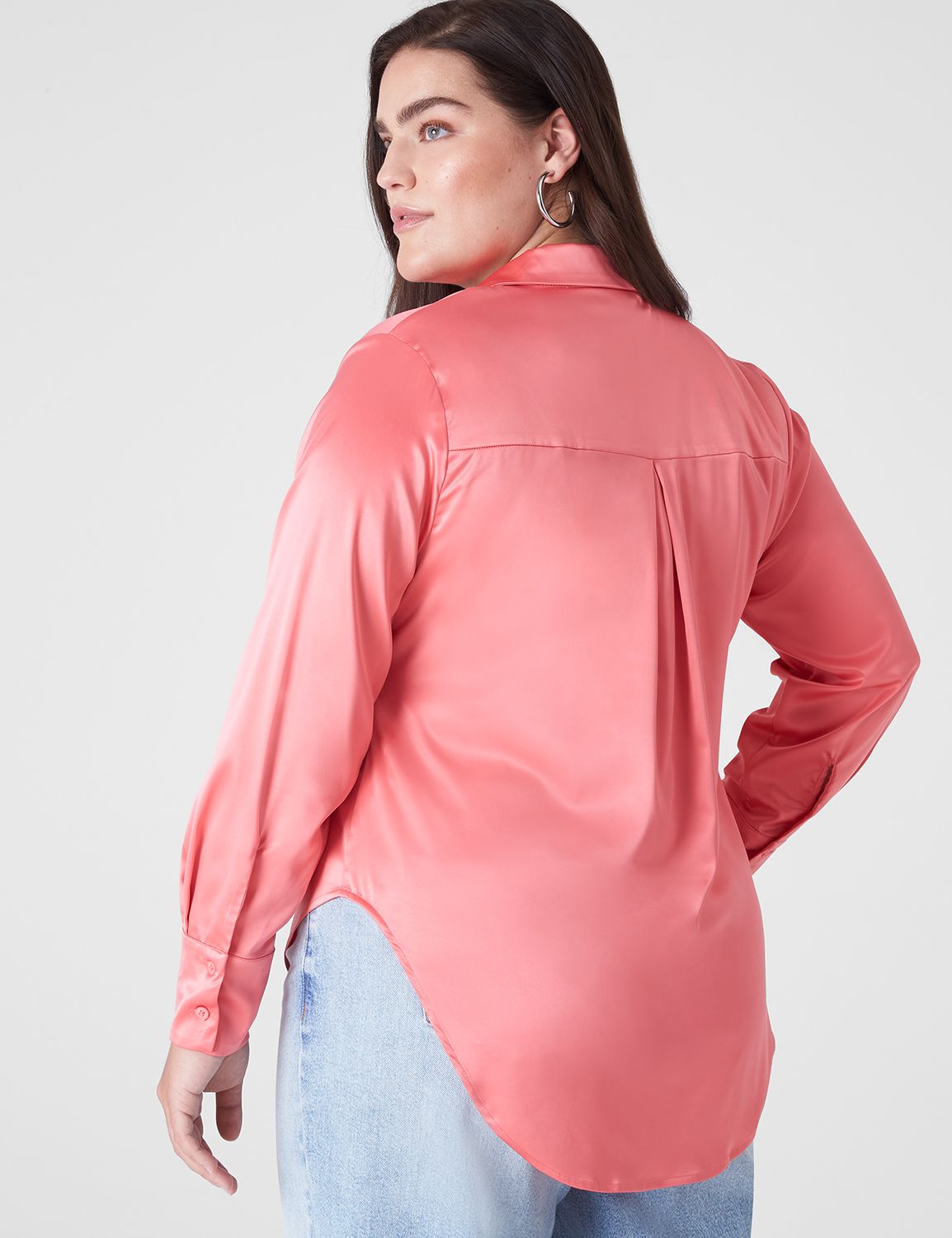 Classic Long Sleeve Collar Button D LaneBryant