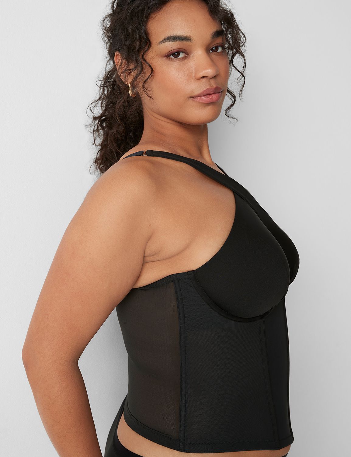 Micro and Mesh Rockerwire Corset Br Product Image 3