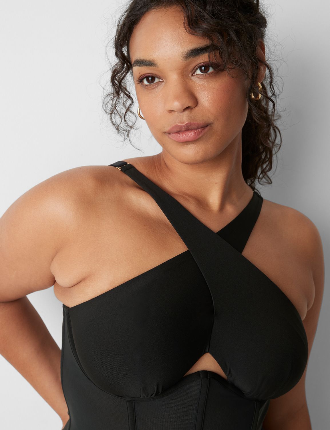 Micro and Mesh Rockerwire Corset Br Product Image 4