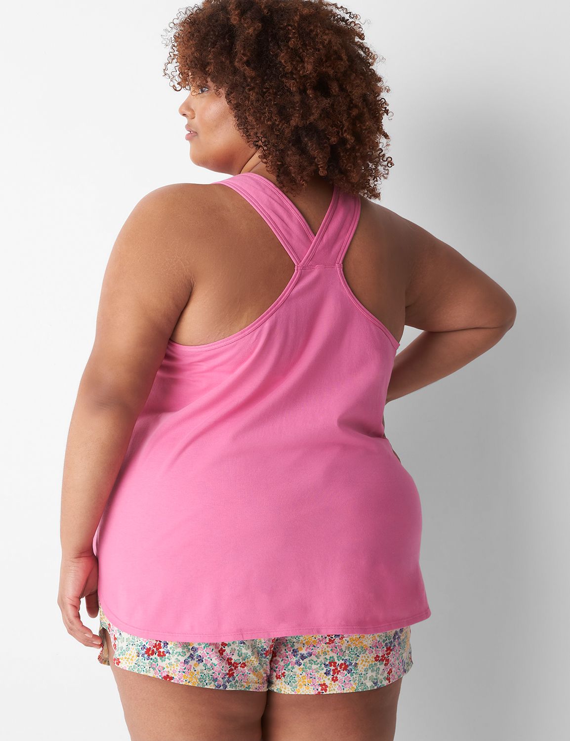 CVC/Cotton Pocket Tank Short PJ Set Product Image 2