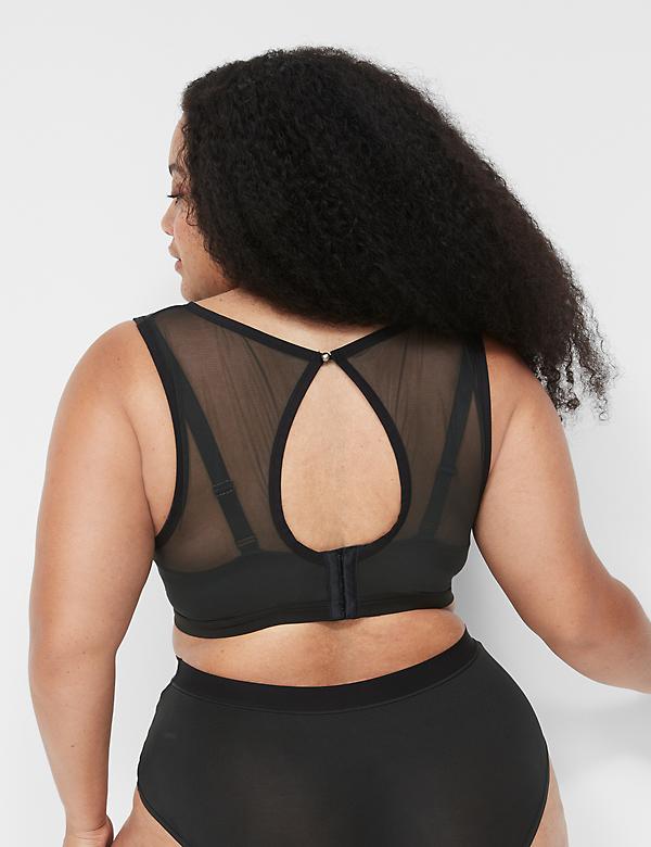 High Apex Bralette With Mesh Overlay