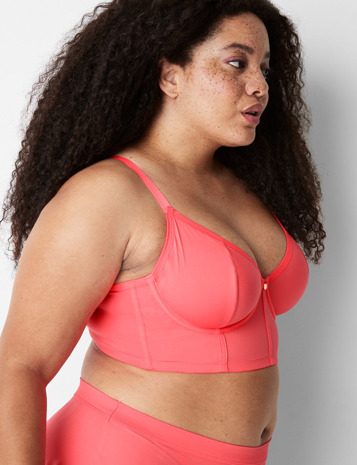 Brooklyn Magenta dupion Longline Corset