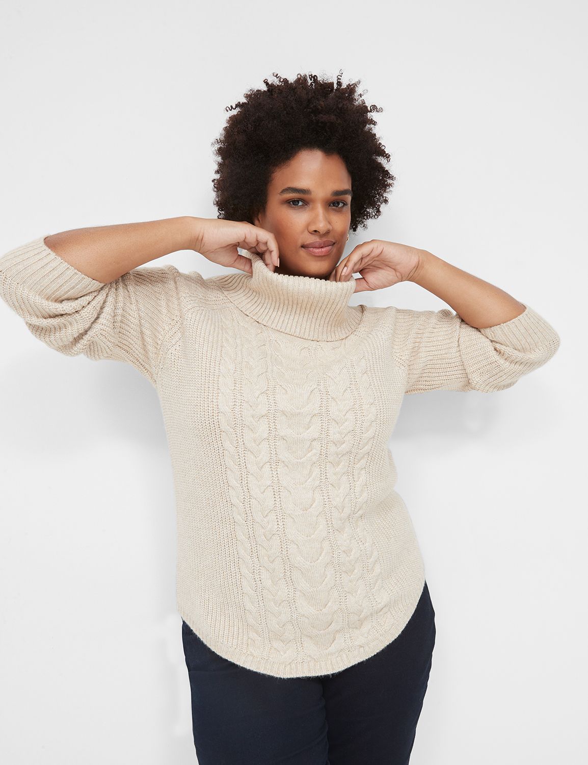 Cream cowl neck jumper best sale