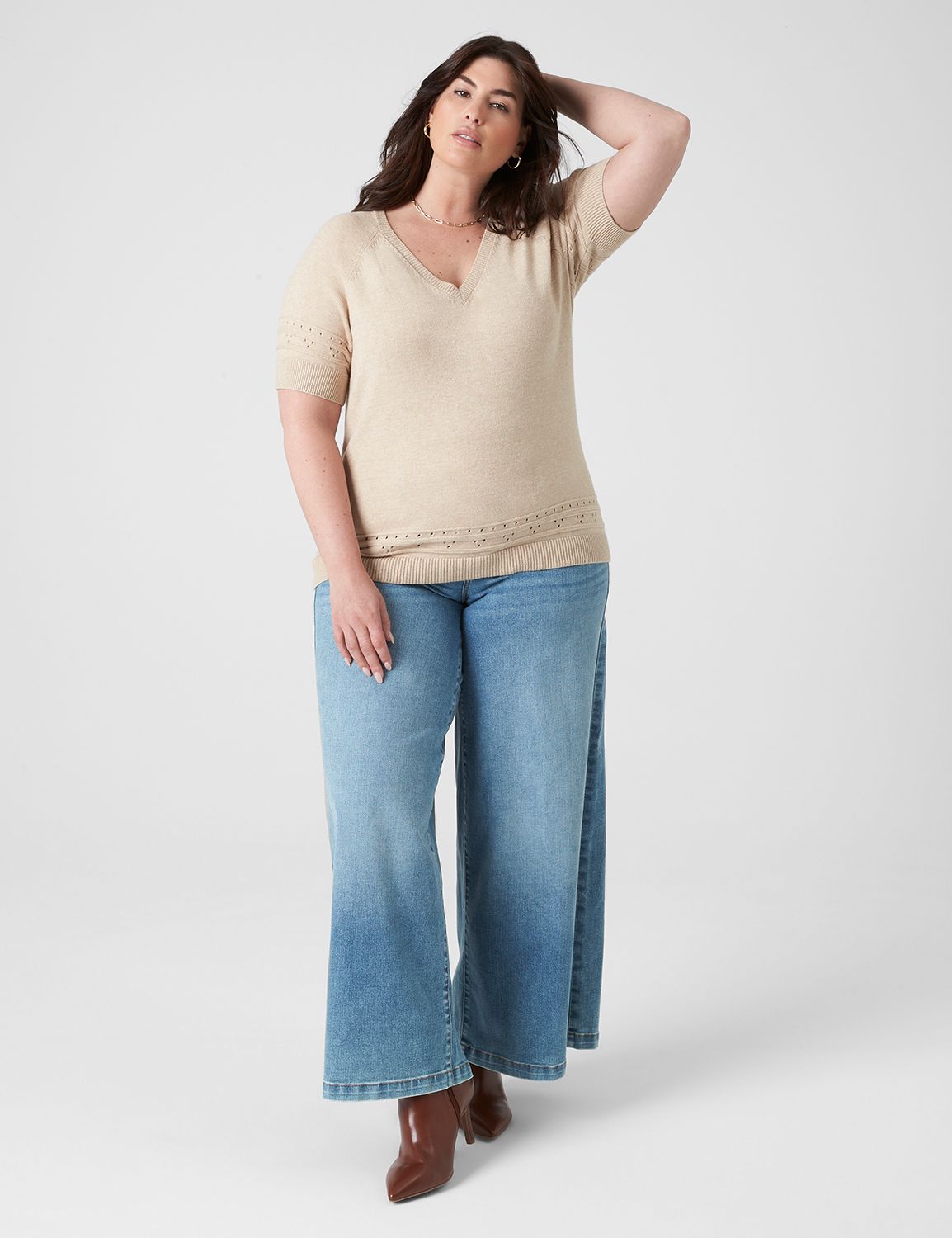 Lane bryant v neck sweater hotsell