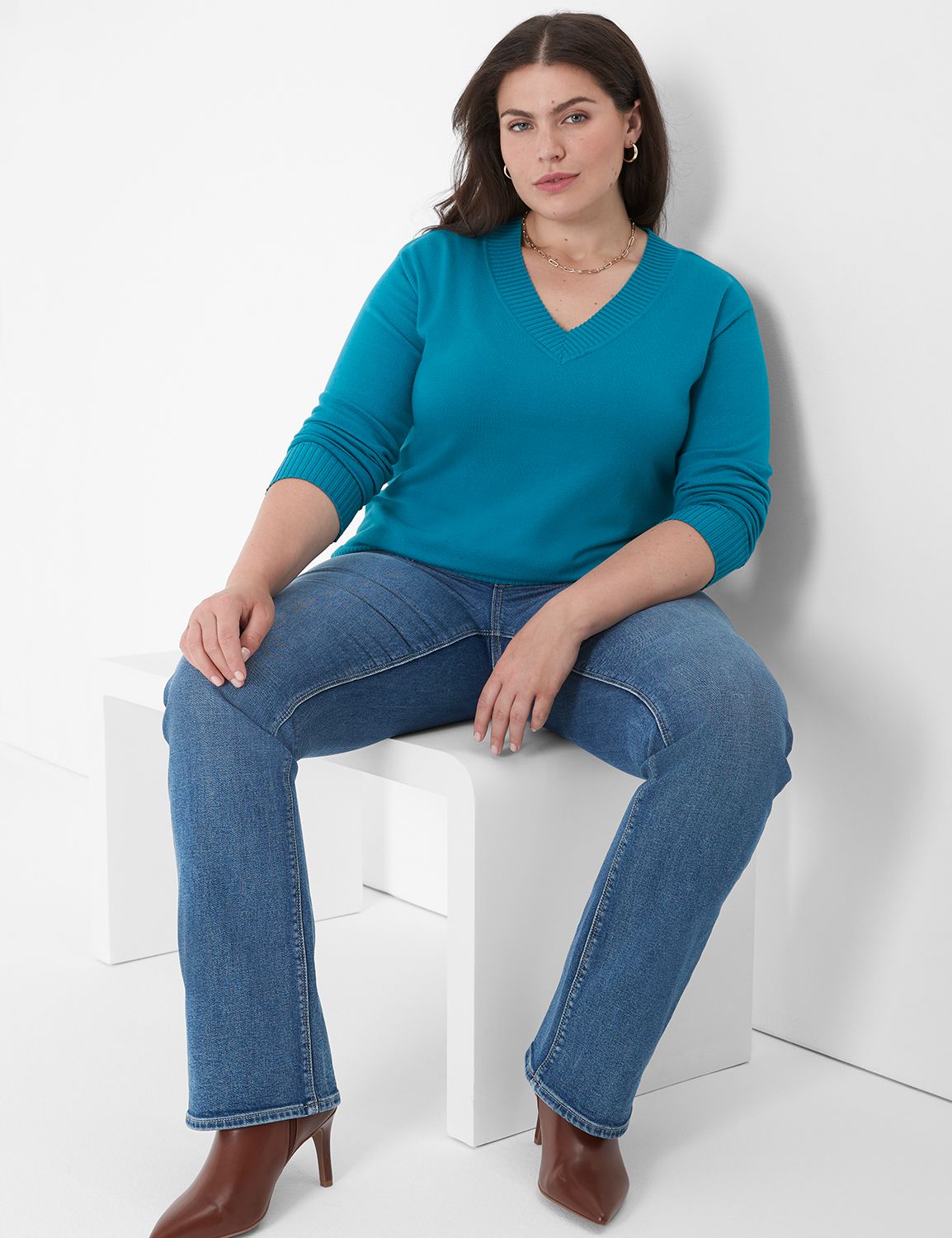 Lane bryant sale v neck sweater