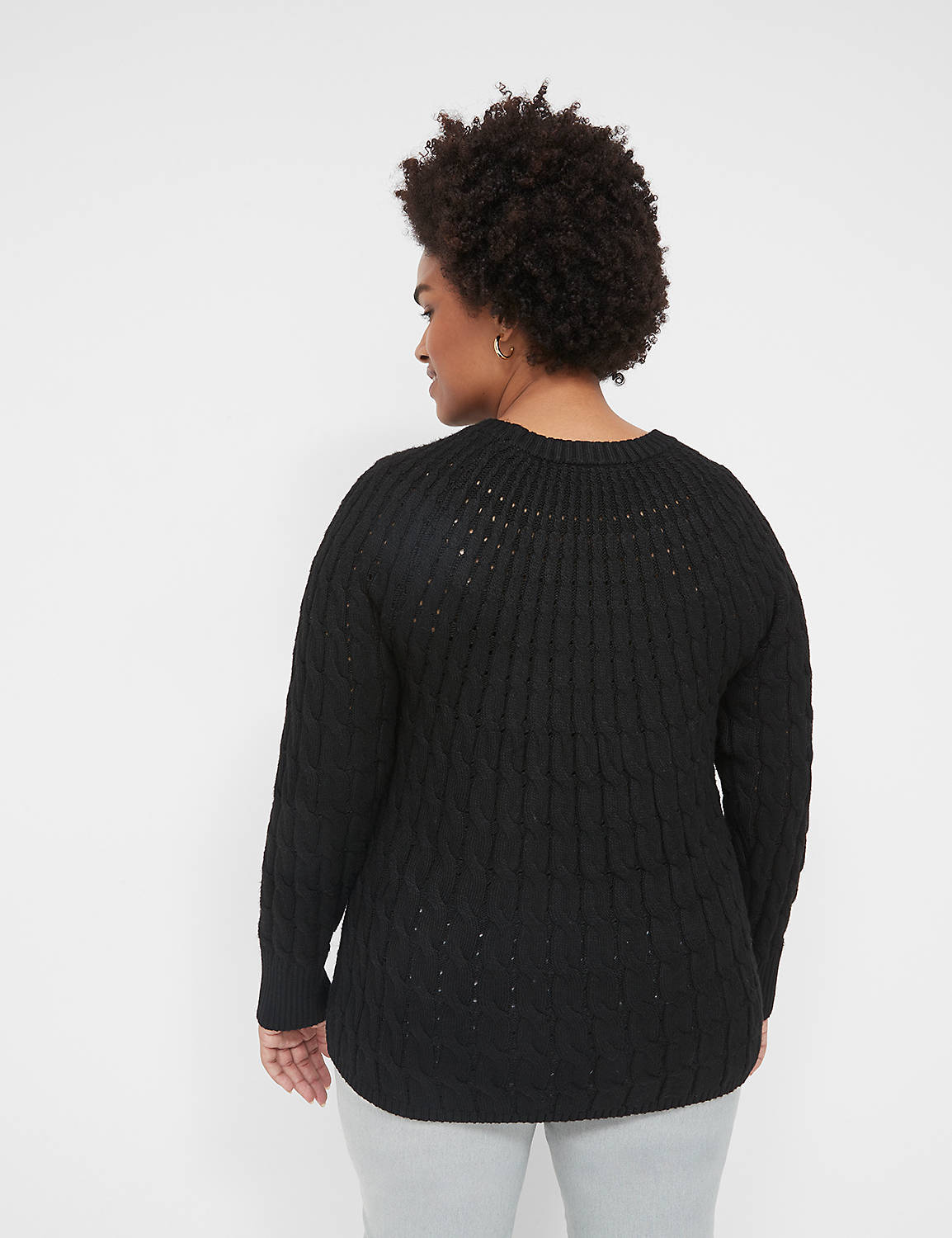 Classic Long Sleeve Round Neck Cabl Product Image 2