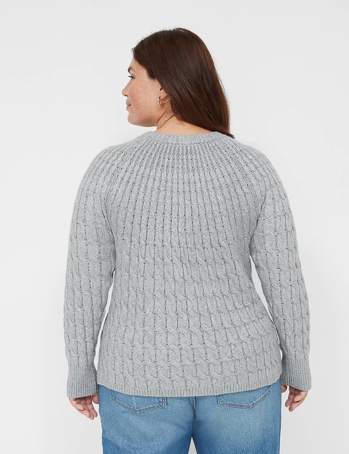 Classic Long Sleeve Round Neck Cabl Product Image 2
