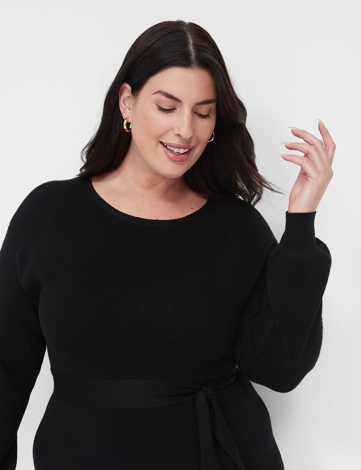 RDG Wrap cuff sleeve sweater dress Product Image 3