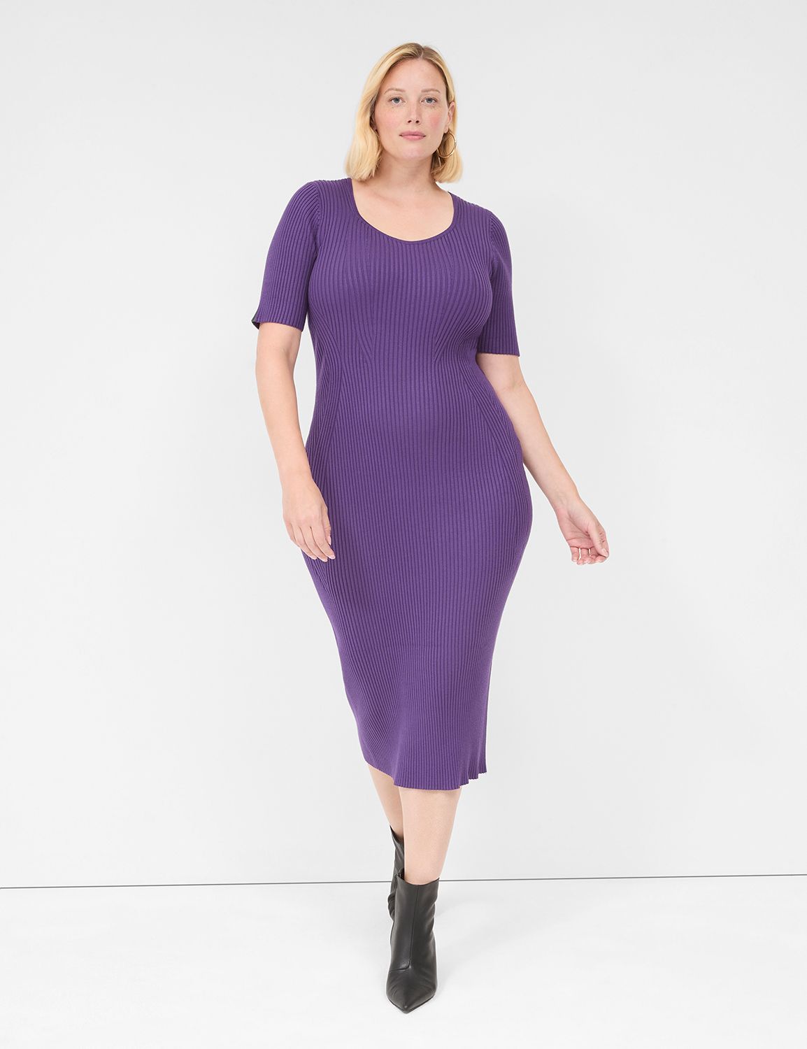 Midi fashion bodycon sweater dress