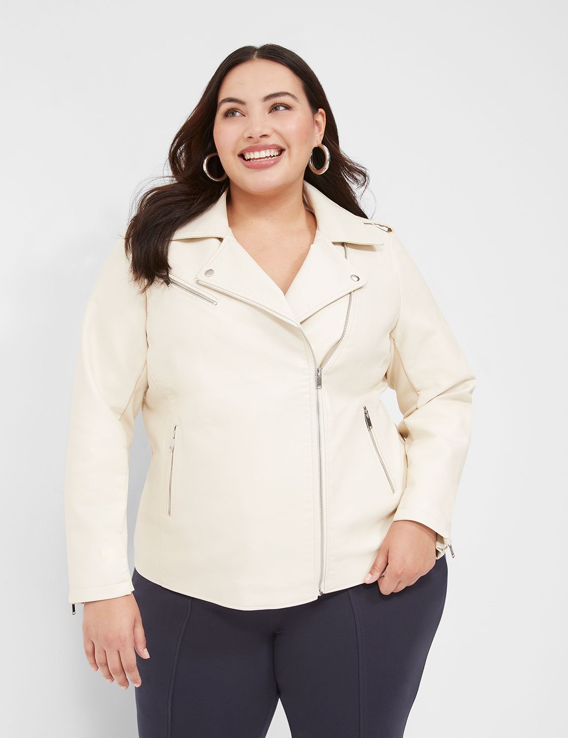 Lane bryant store leather coats