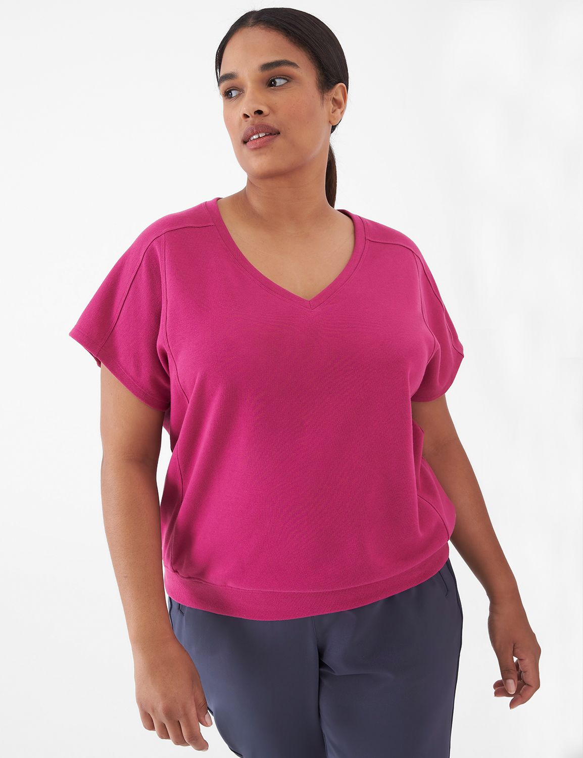 LIVI Short Sleeve Mid VNeck French Product Image 1
