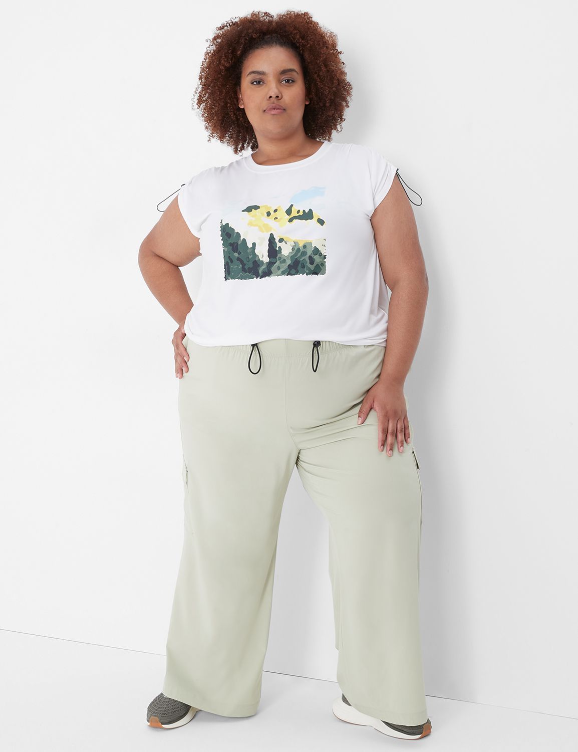 Mid-Rise Bungee Capri Pants