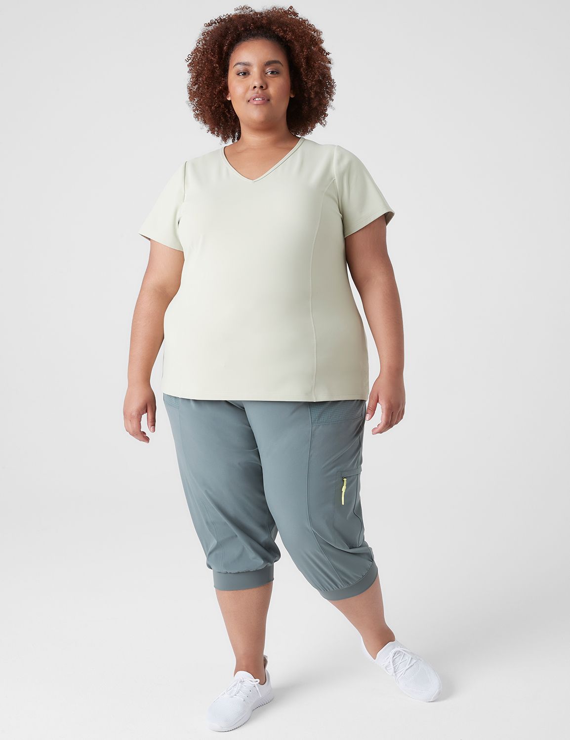 LIVI Short Sleeve Mid VNeck Recycle | LaneBryant