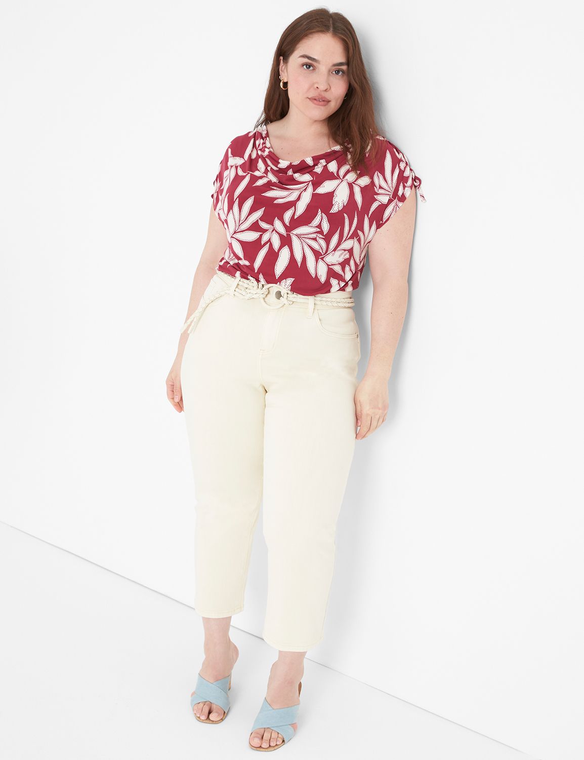 Soft Drape Drawcord Waist Ankle Pant