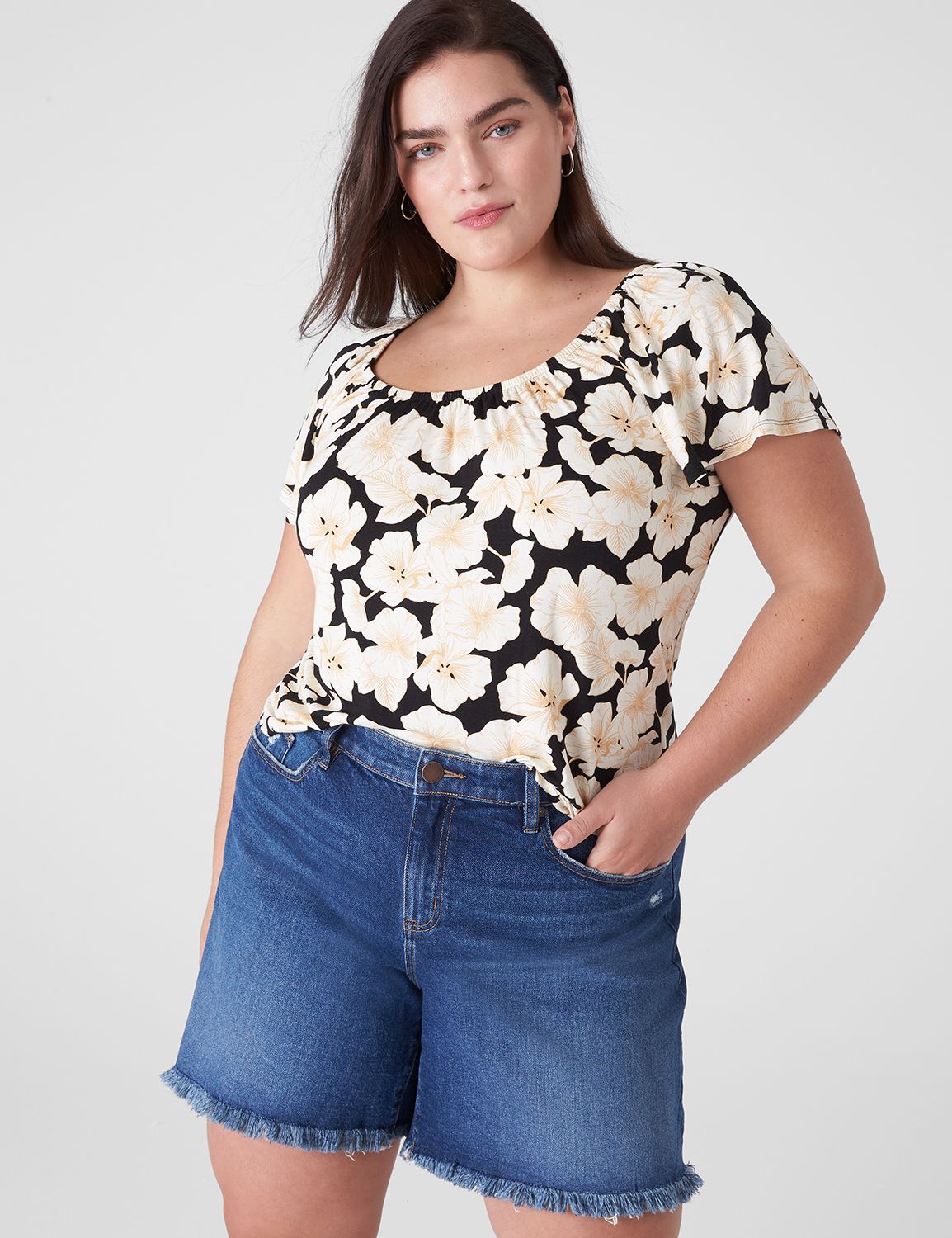 Classic Short Flutter Sleeve Scoope Product Image 3