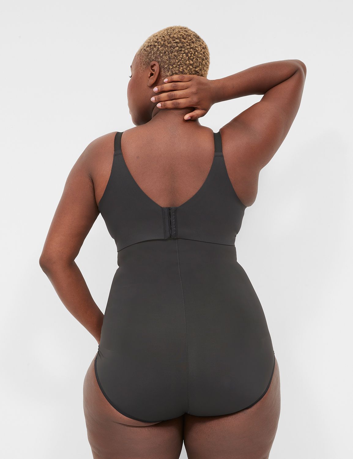  Shapewear Sleeveless Backless Body Shaper Women Plus Size  Plunge Low Back T-Back Zipper Open Bodysuit (Color: Natural, Size: X-Large)  : Clothing, Shoes & Jewelry