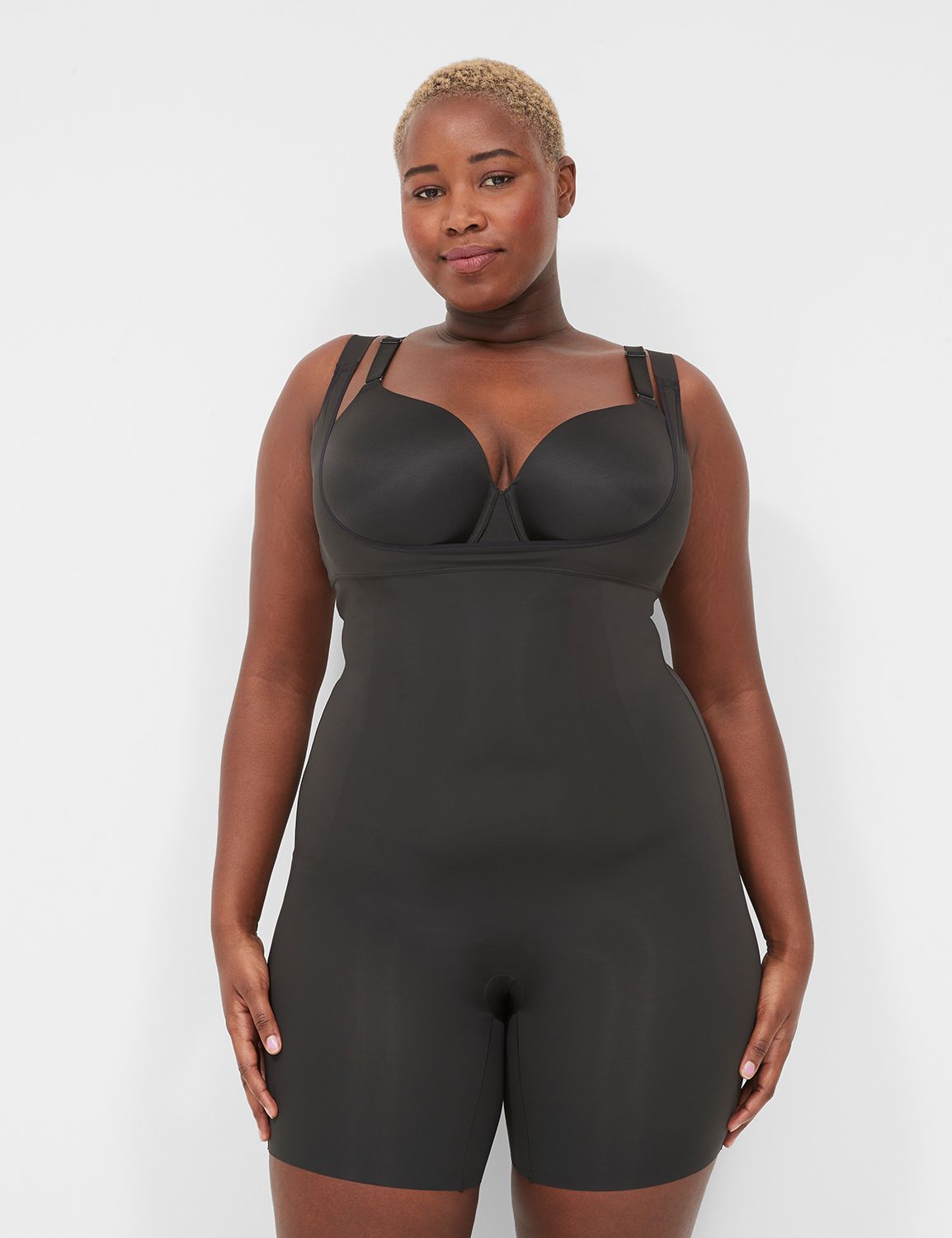 Shape By Cacique Lane Bryant Shaper Open-Bust Thigh Shapewear