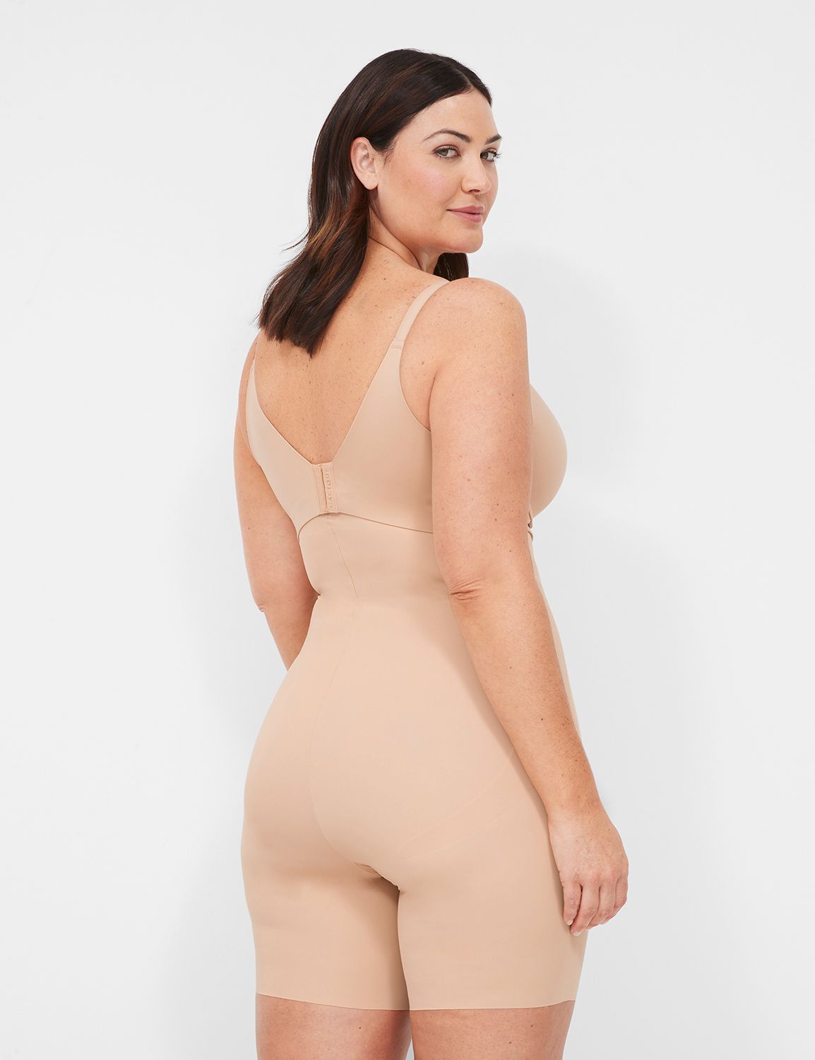 Shape by Cacique High-Waist Thigh Shaper 1085255-Y:PANTONE Chocolate  Plum:18/20