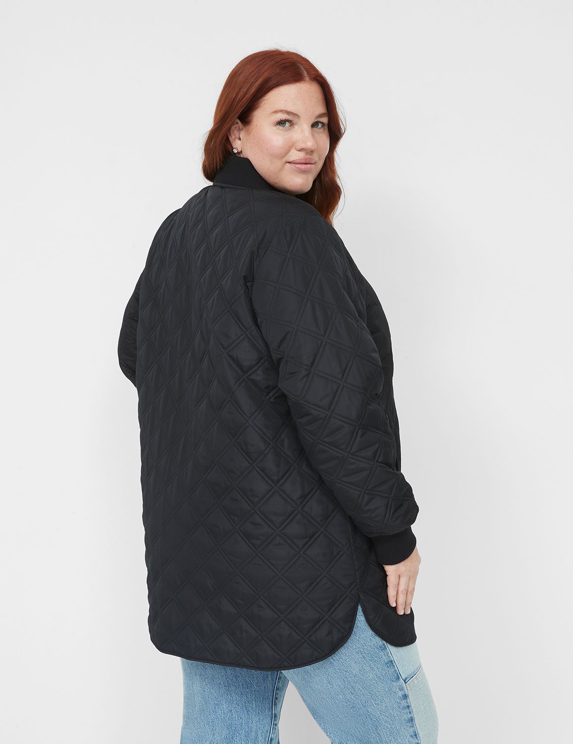 Lane bryant quilted jacket on sale