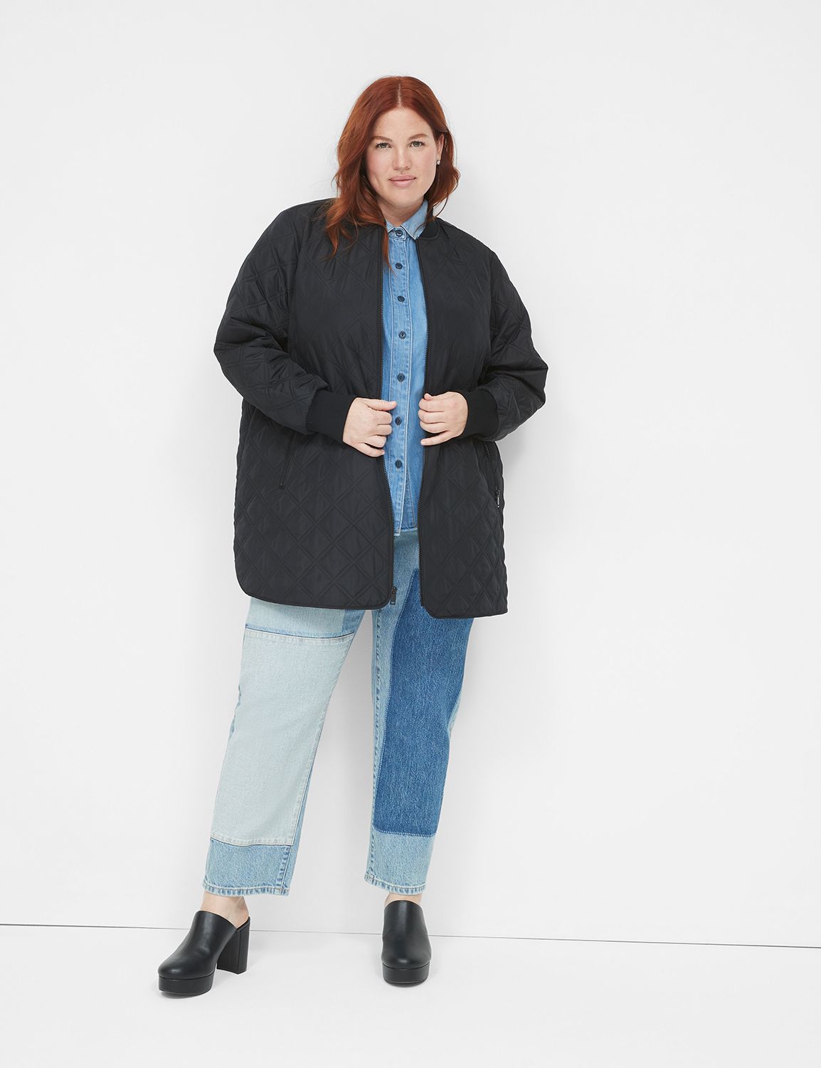 Lane bryant store quilted jacket