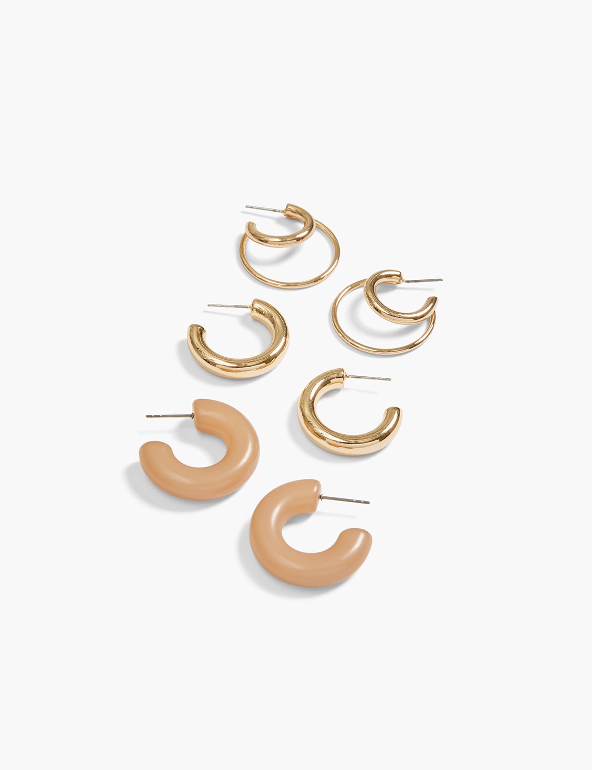 Brown Resin Hoop Gold