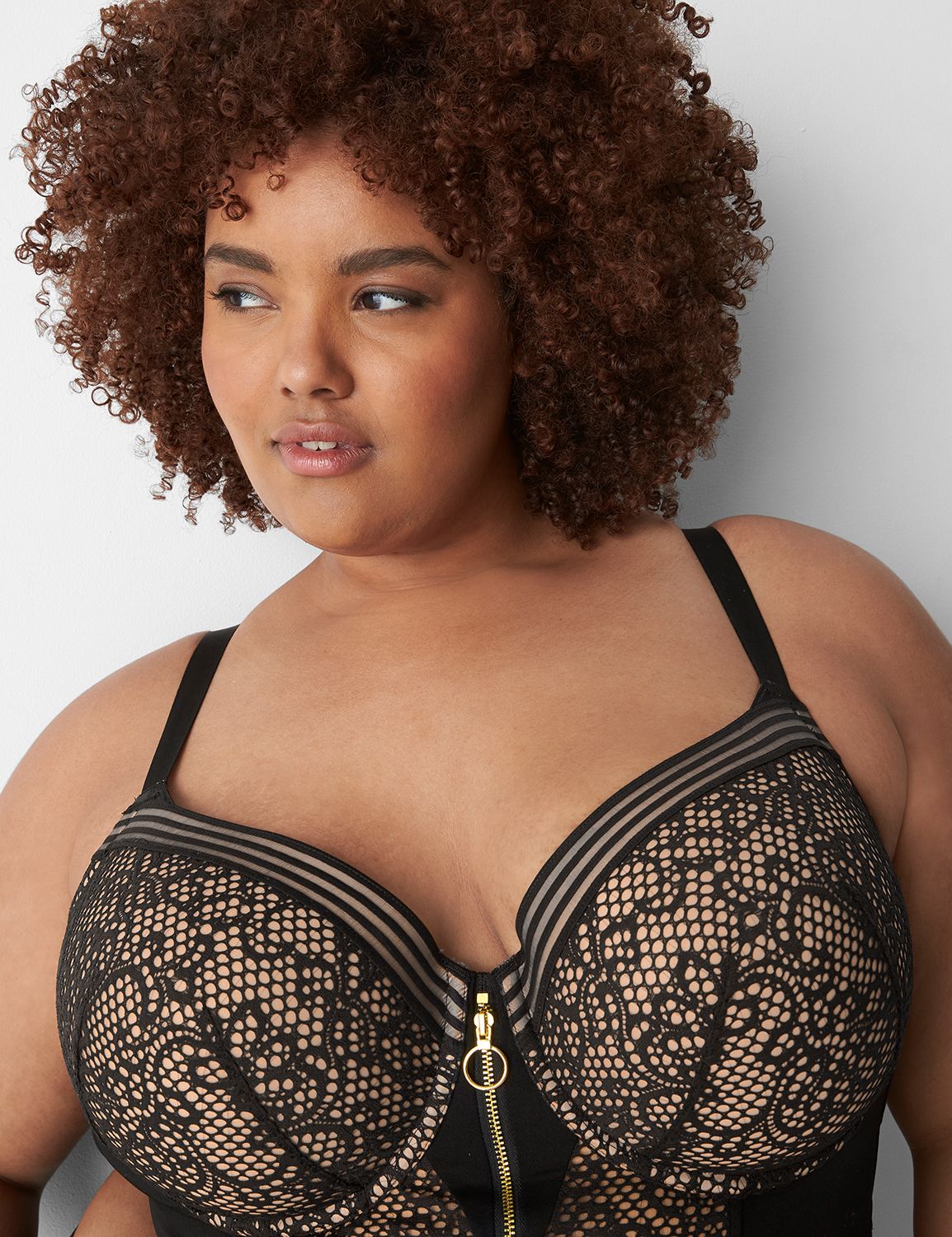 Zip-Front Longline Boost Balconette Bra