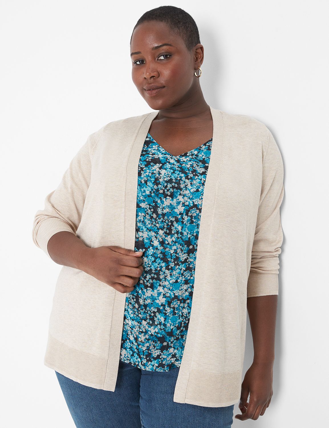 Classic Long Sleeve Open Front Mode | LaneBryant