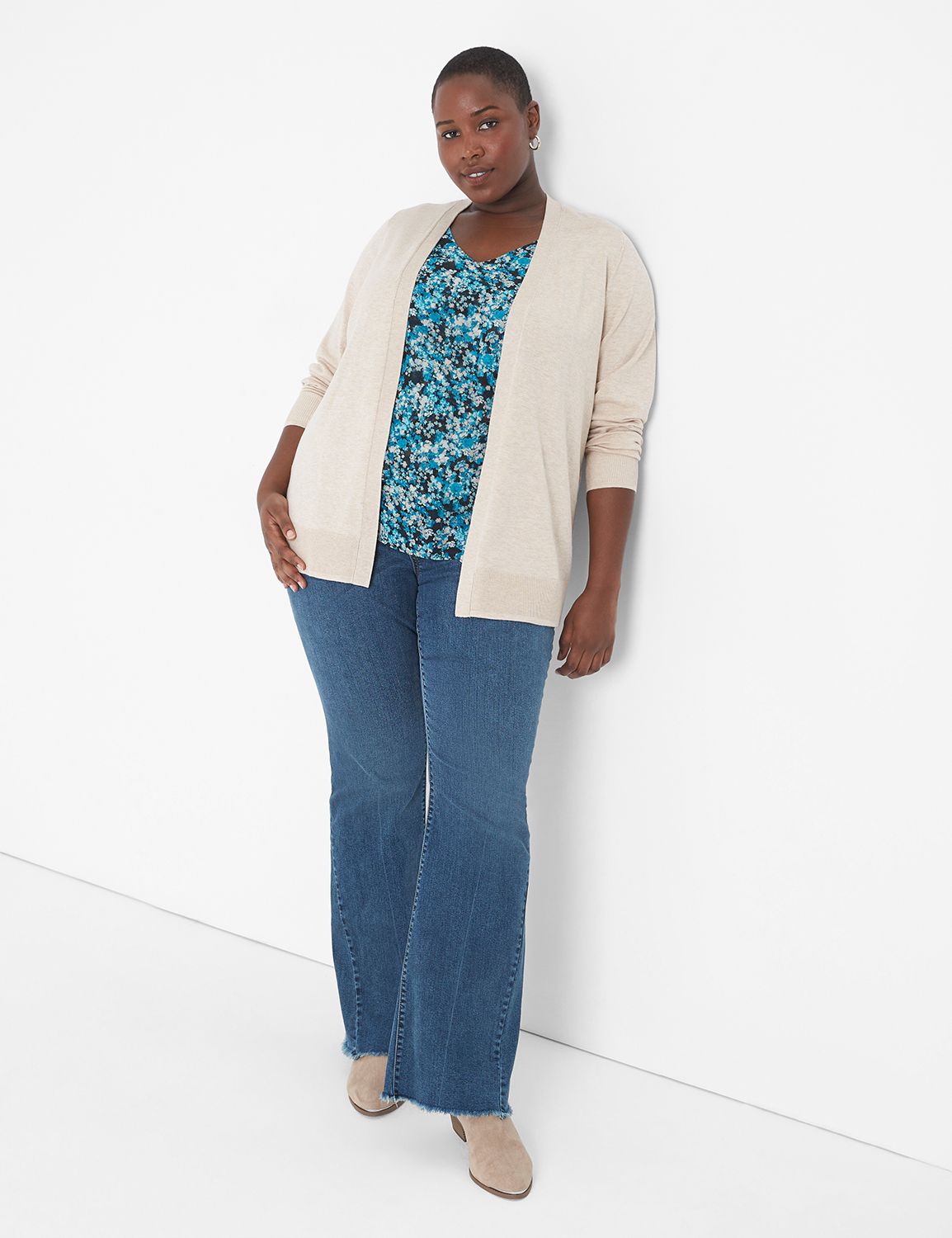 Modern Open Front Cardigan LaneBryant