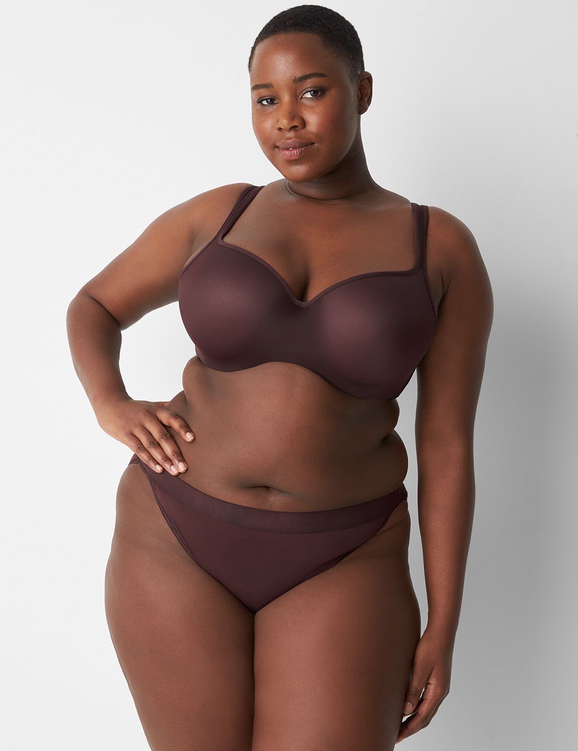 Cotton High Leg Bikini Matte Waistb Product Image 1