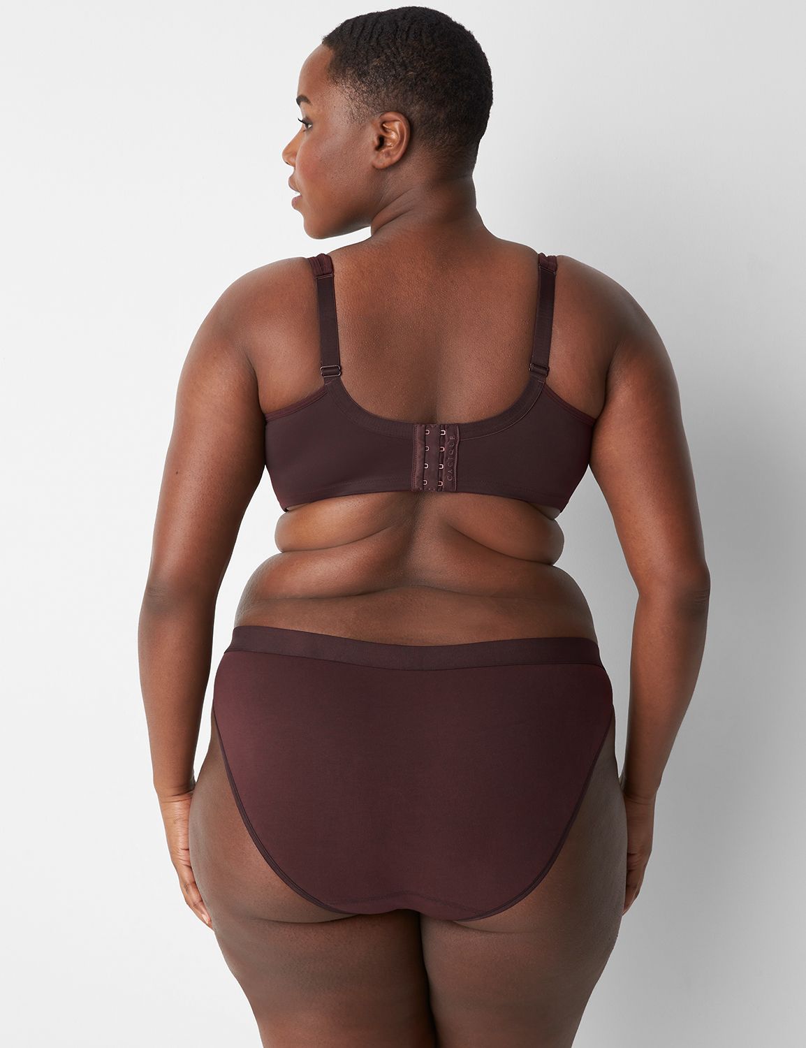 Cotton High Leg Bikini Matte Waistb LaneBryant