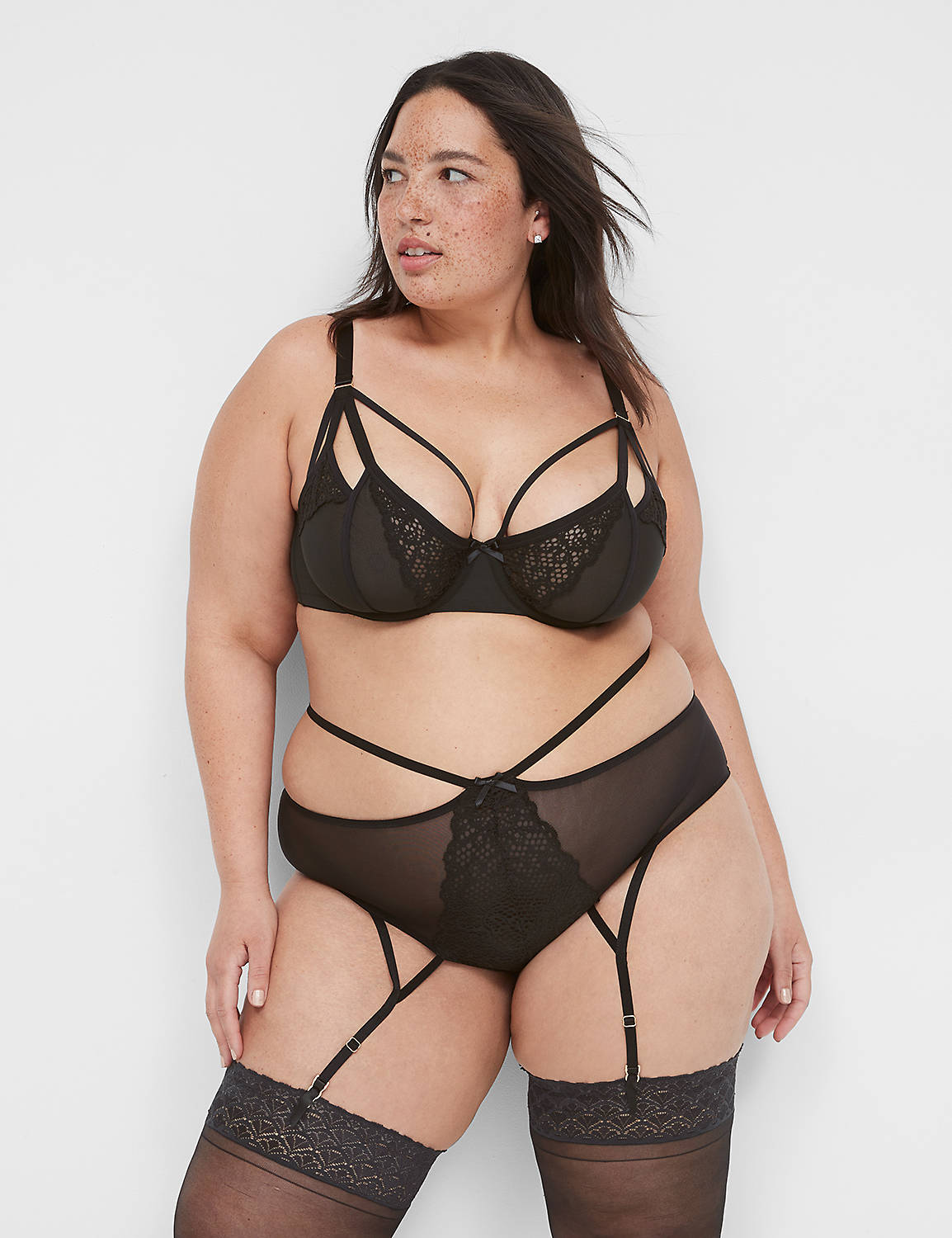 Unlined Caged Lace Balconette 11354 Product Image 1
