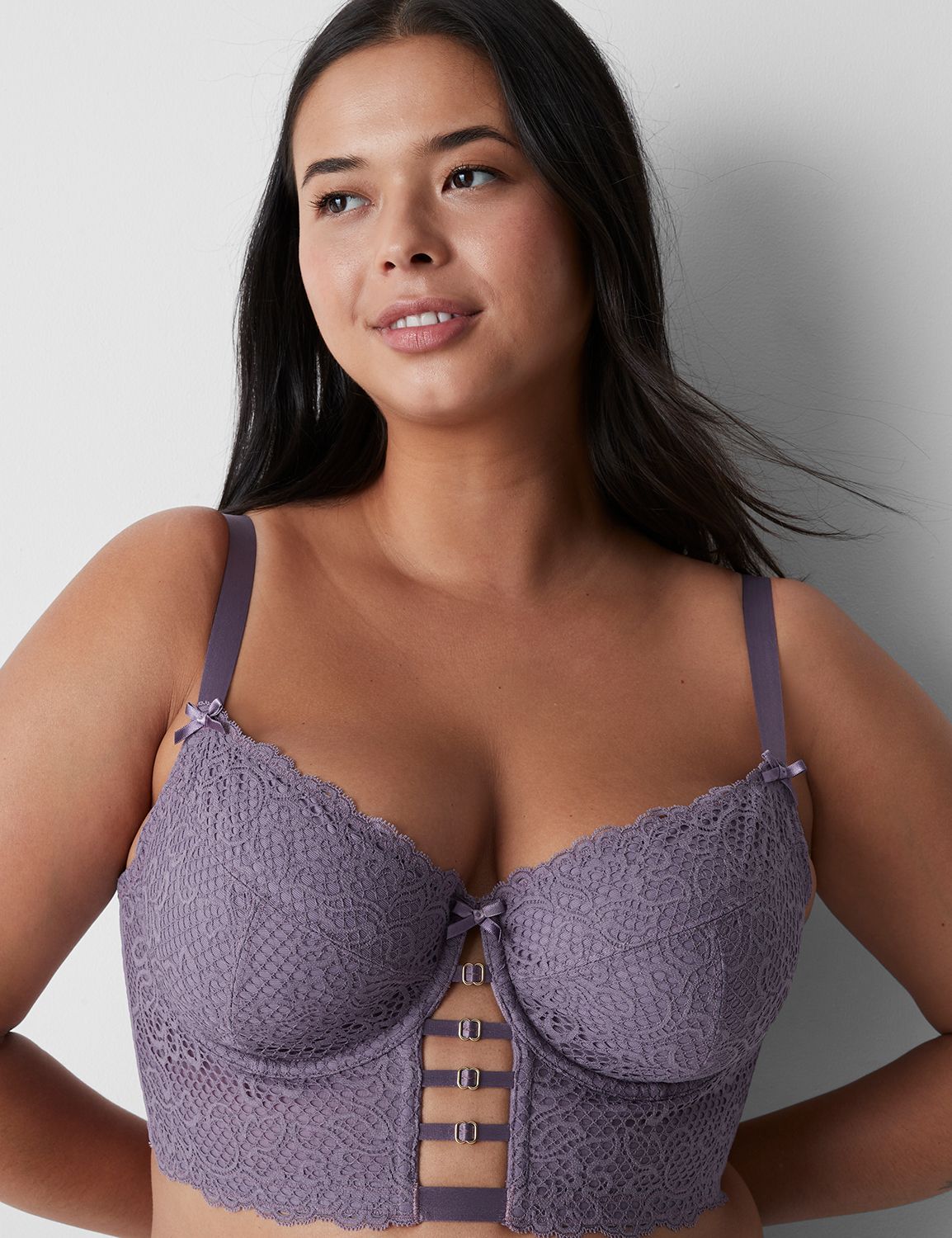 Curvy Plunge Longline Bralette