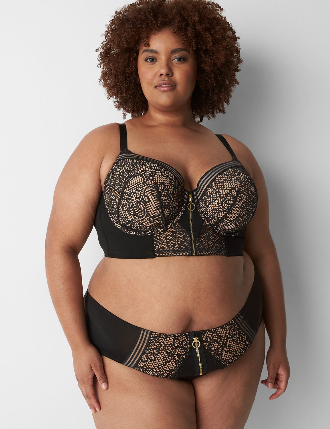 Zip-Front Longline Boost Balconette Bra