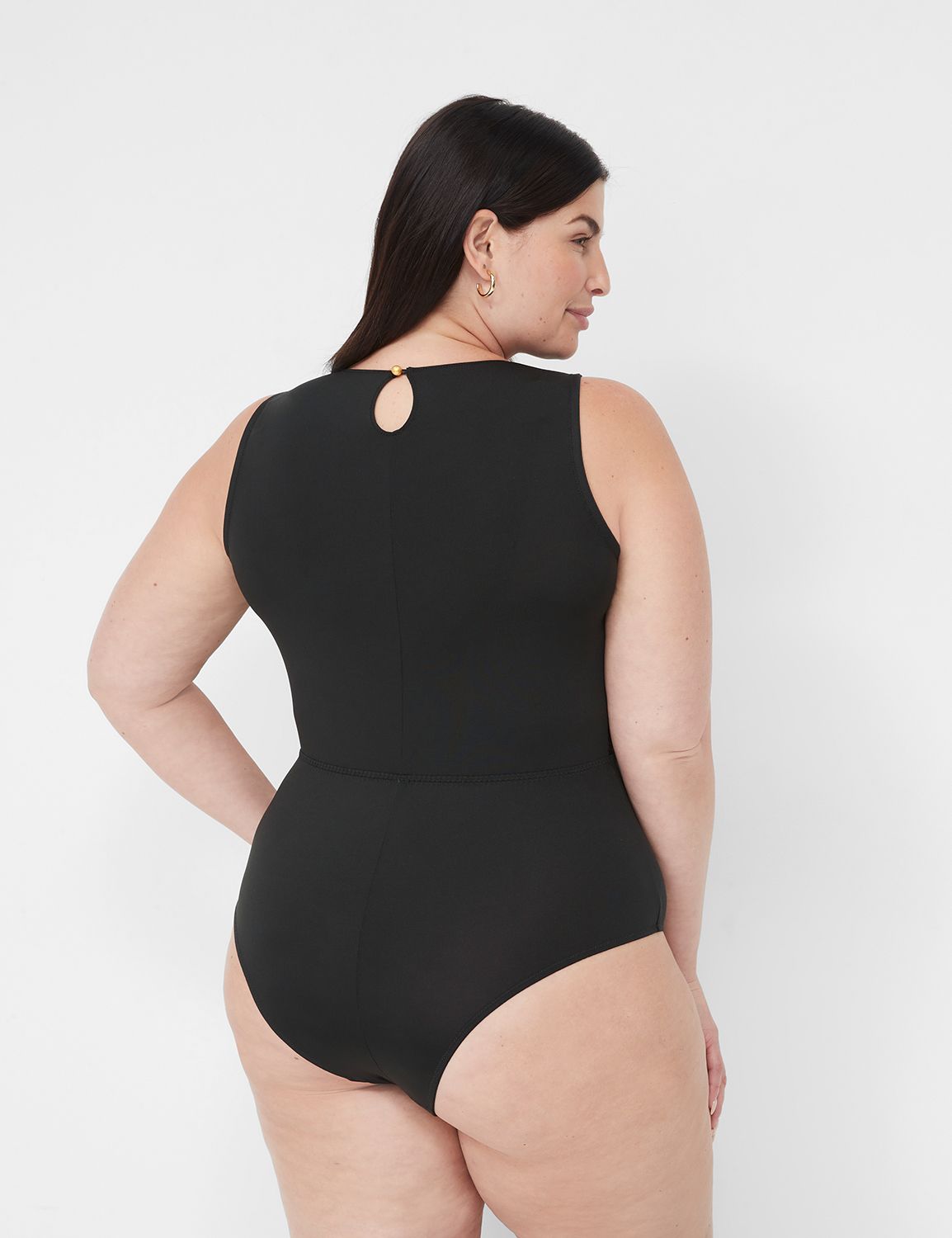 Plus Size Front Lace Bodysuit
